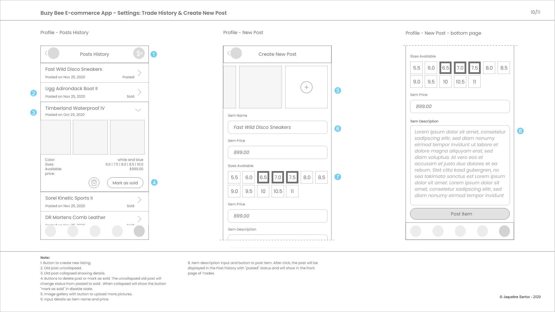 ecommerce mobile app wireframe sample