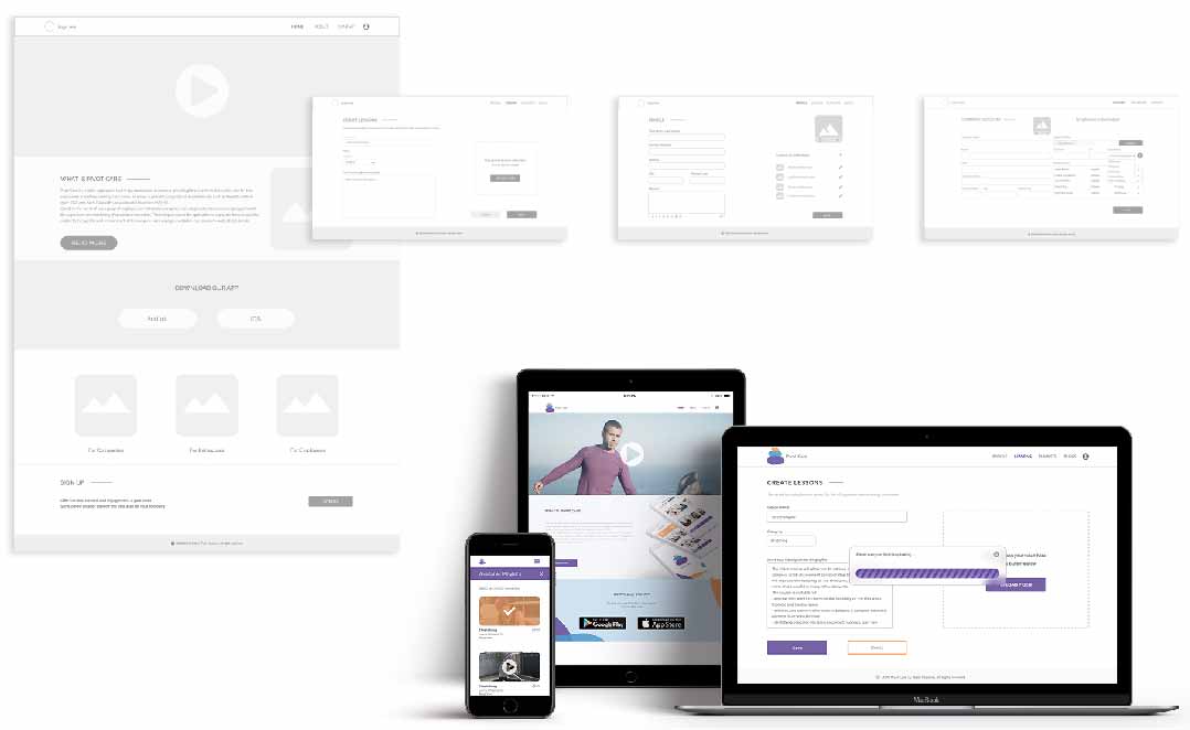 Pivotcare web app mockups
